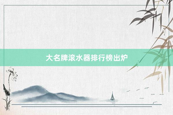大名牌滚水器排行榜出炉